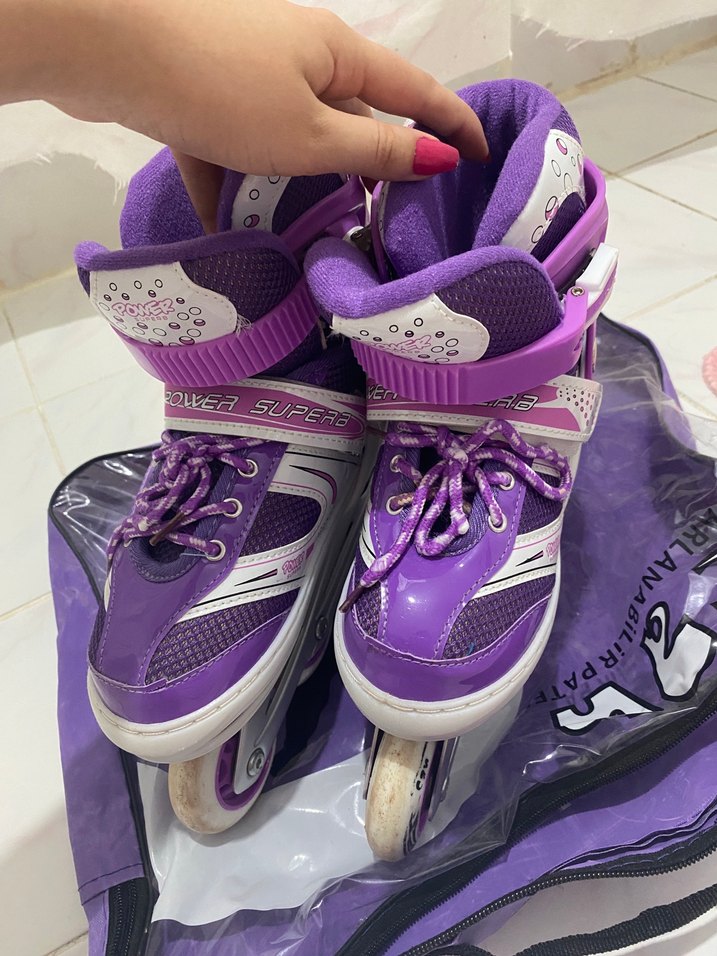 Mor Renkli Çocuk Paten Seti M#35 - Görsel 4