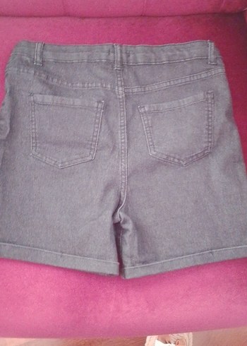 diğer Beden gri Renk Gri Kadın Denim Mini Şort