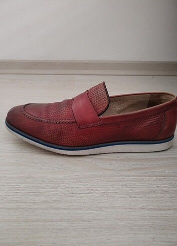 43 Beden bordo Renk D'S DAMAT ERKEK LOAFER AYAKKABI 