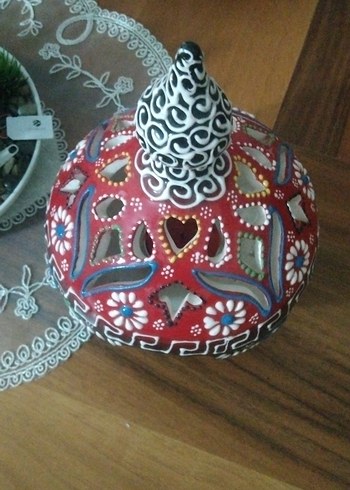 Renkli Kırmızı Seramik Vazo - Görsel 2