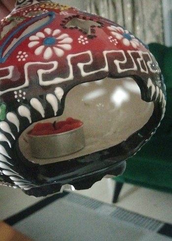 Renkli Kırmızı Seramik Vazo - Görsel 3