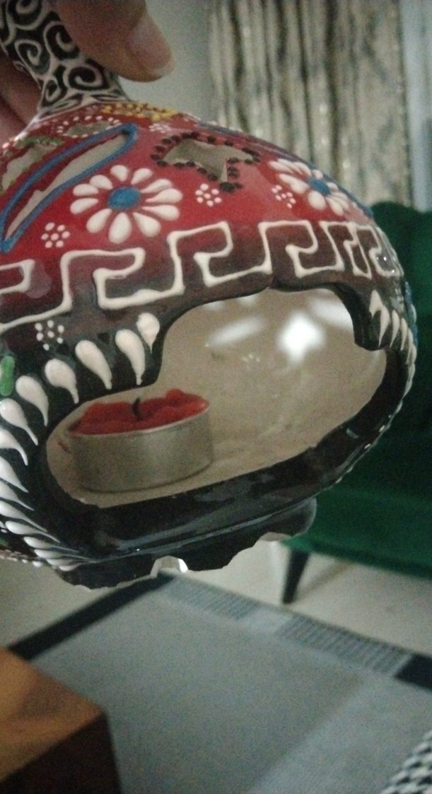 Renkli Kırmızı Seramik Vazo - Görsel 3