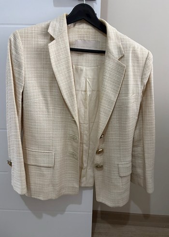 Beymen Ekru Ekose Blazer Ceket