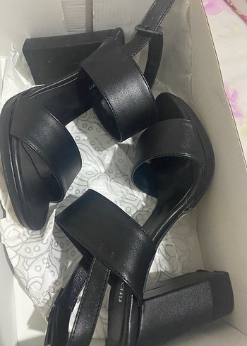 diğer Beden Siyah Kadın Topuklu Sandalet 33 no Fitbas