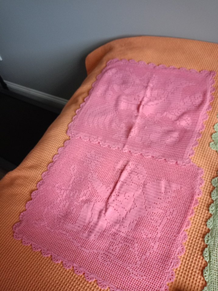 El Yapımı Pembe Dantel kırlent. - Görsel 3