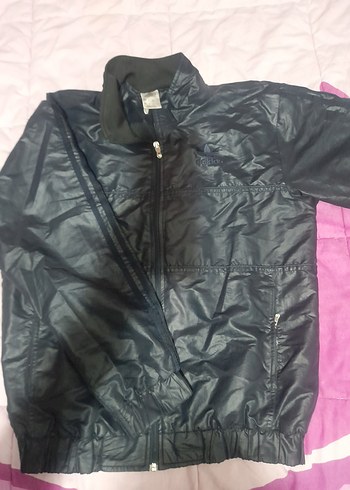 Erkek Siyah Fermuarlı Streetwear Mont