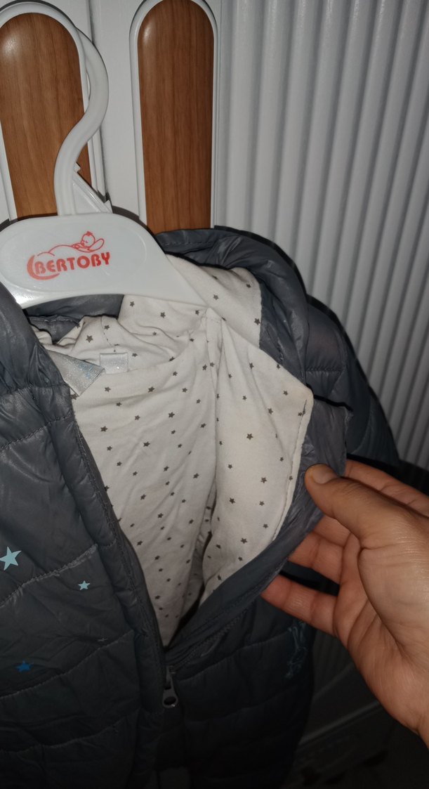 Gri Bebek Kışlık Tulum Kürklü Kapüşonlu - Görsel 2