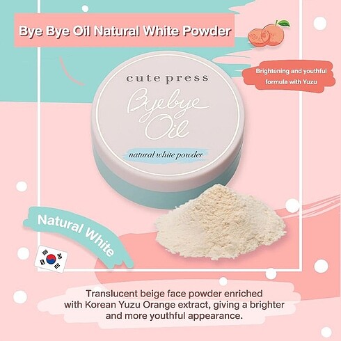 Cutepress bye bye oil pudra