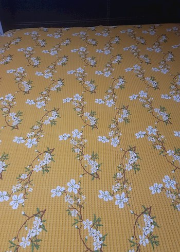 Sarı Baskılı Tek Kişilik Yatak Örtüsü - Görsel 5