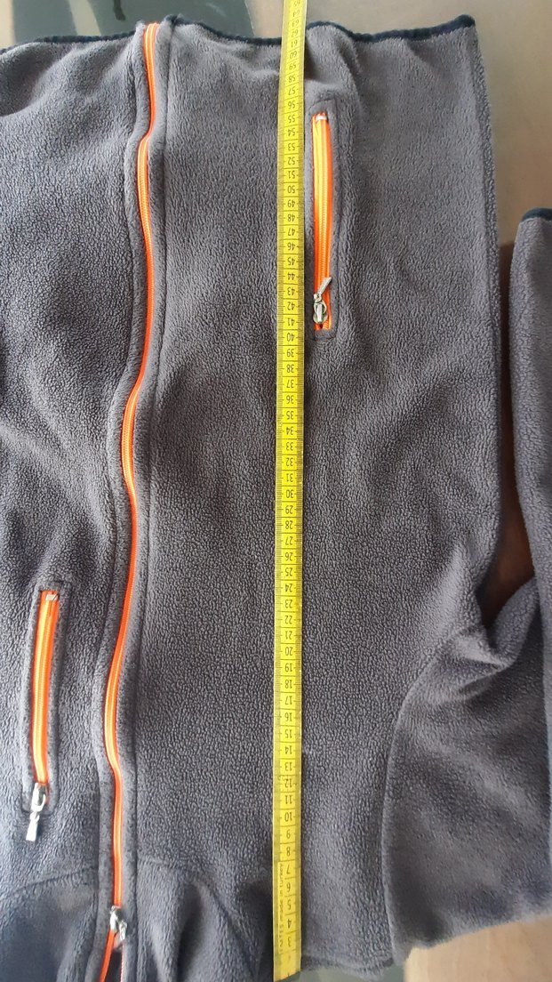 Gri Fermuarlı Kapşonlu polar Sweatshirt - Görsel 3