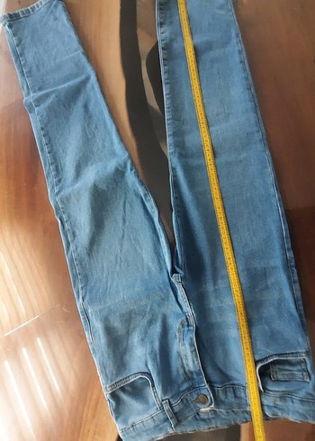 Mavi Rahat Kesim Kot Pantolon - Görsel 2