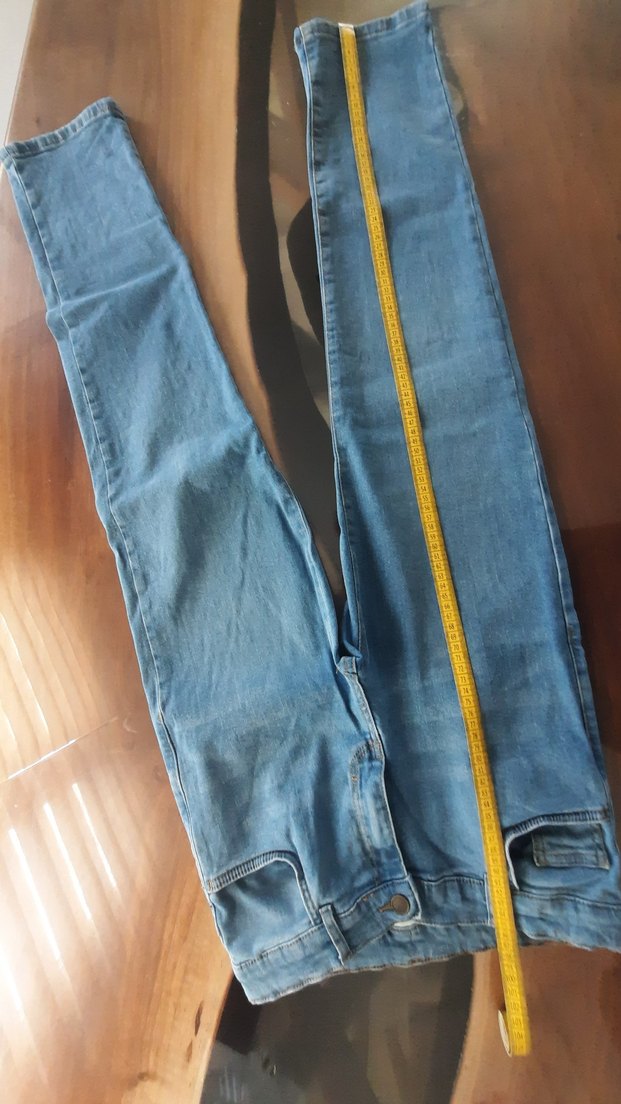 Mavi Rahat Kesim Kot Pantolon - Görsel 2