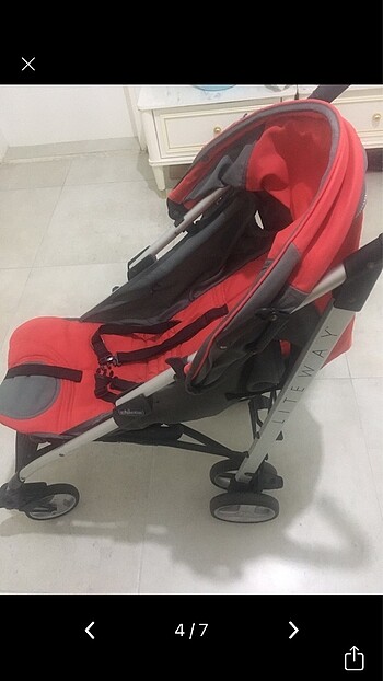 9- 36 kg Beden kırmızı Renk Chicco litway baston bebek arabası