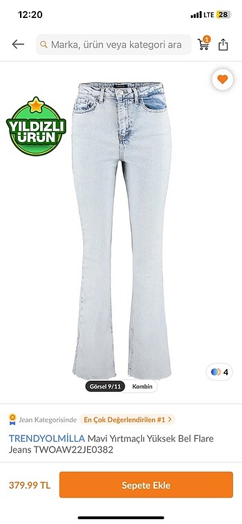 Trendyolmilla kot pantolon çok uygun fiyata