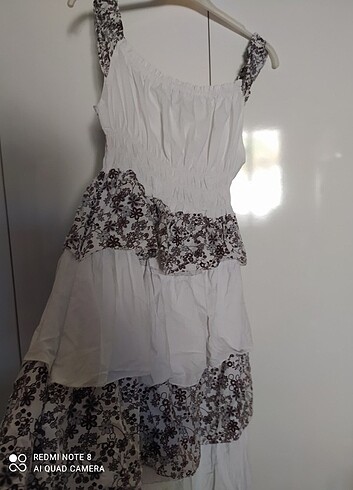 15-16 Yaş Beden beyaz Renk Çocuk elbise 