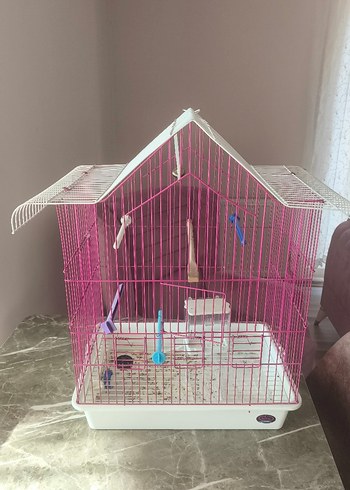 Pembe Renkli Kuş Kafesi - Görsel 2