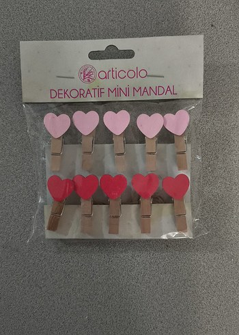 Renkli Çiçek Desenli Mini Mandal Seti - Görsel 4