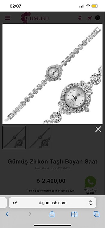 Gümüş saat