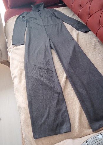 Gri Uzun Kollu Hamile Tulum - Görsel 2