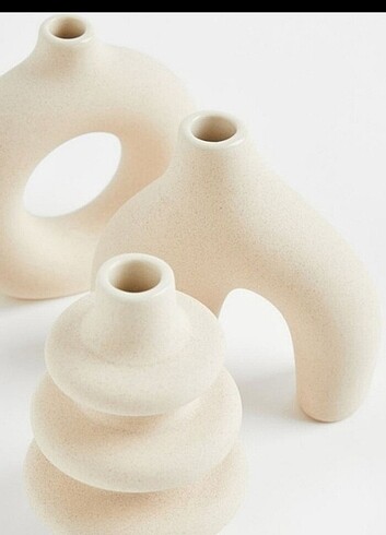 H&M Home H&M home 3'lü stoneware biblo