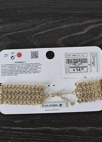  Beden altın Renk PULL AND BEAR CHOKER