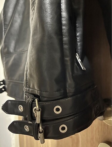 Zara deri ceket - Görsel 3