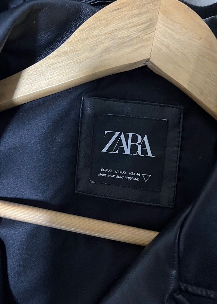 Zara deri ceket - Görsel 4