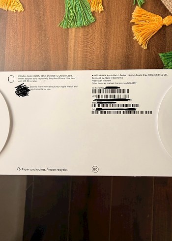  Beden Apple watch series 11 space gray