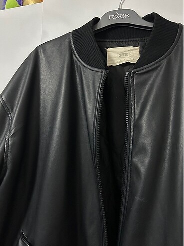 Stradivarius Stradivarius bomber deri ceket