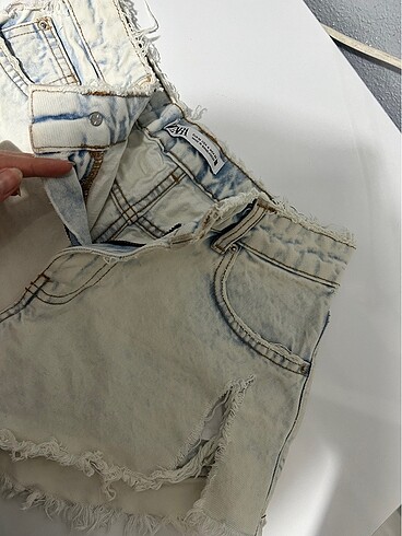 Zara kot şort - Görsel 5