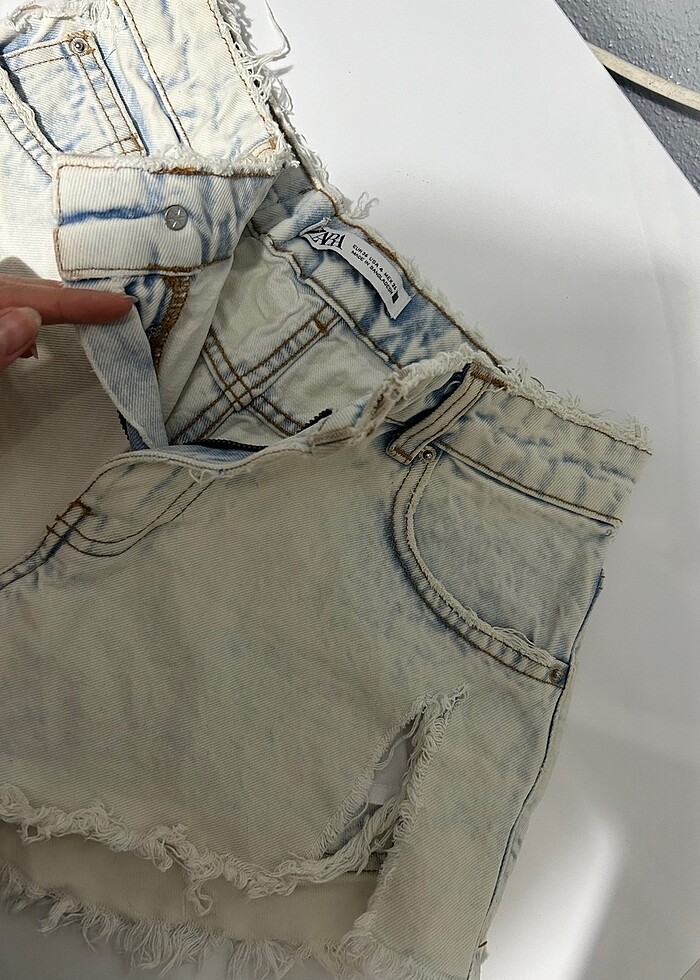 Zara kot şort - Görsel 5