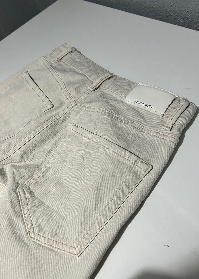 Stradivarius bej jean - Görsel 3