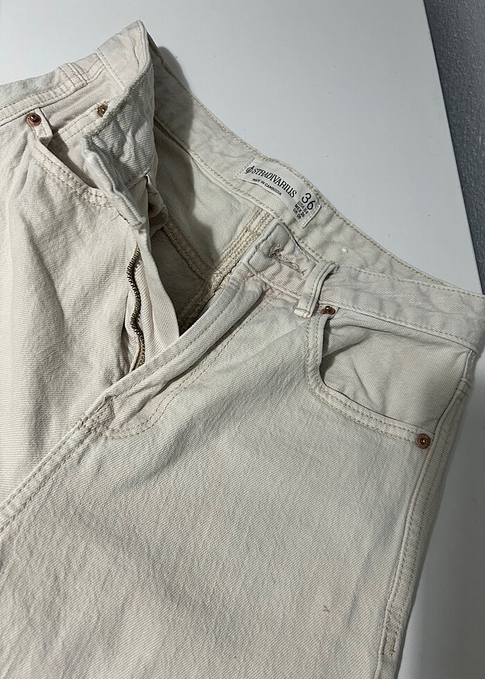 Stradivarius bej jean - Görsel 4
