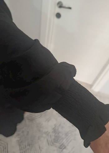 Siyah Uzun Kollu Gotik Salaş Elbise - Görsel 2