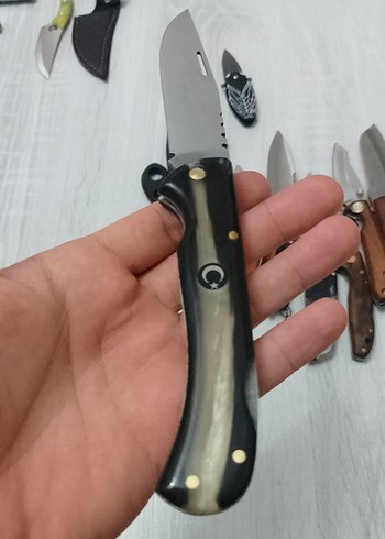 Koç boynuzu Saplı Katlanır Bıçak - Görsel 3