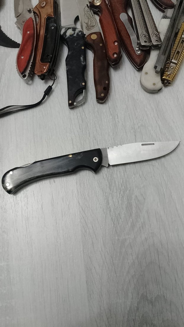 Koç boynuzu Saplı Katlanır Bıçak - Görsel 2