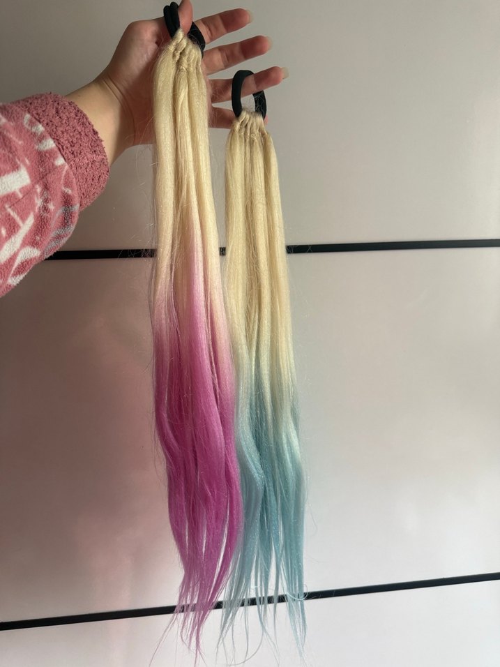 Püsküllü Çok Renkli Bohem Saç Aksesuarı - Görsel 3