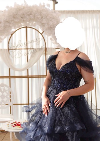 Lacivert Abiye Elbise - Görsel 2