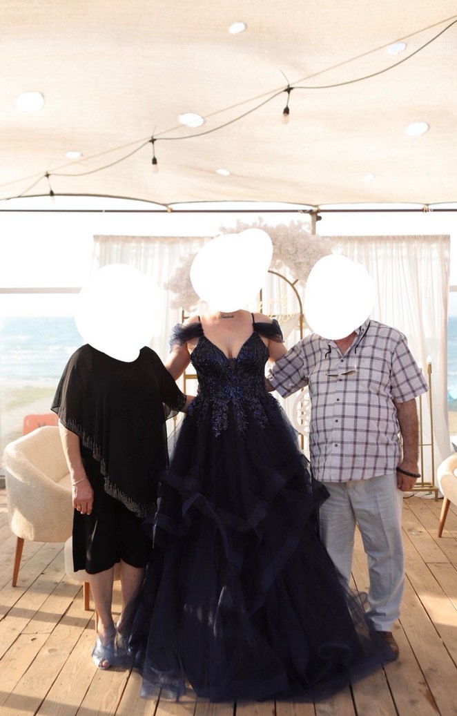 Lacivert Abiye Elbise - Görsel 3