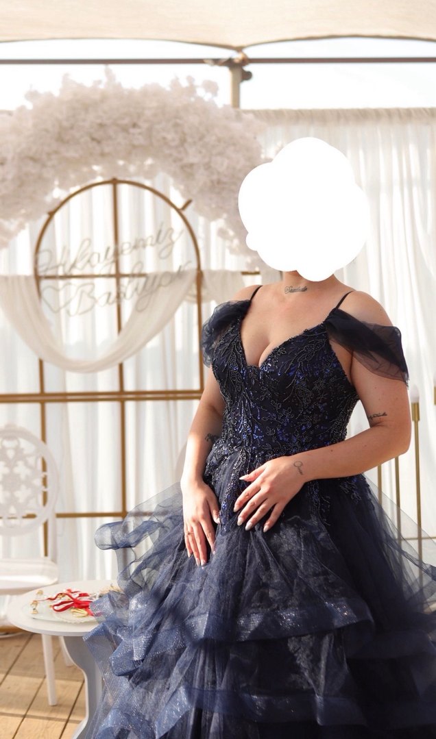 Lacivert Abiye Elbise - Görsel 2