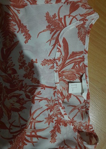 Bohem Desenli V Yaka Kolsuz Bluz - Görsel 2