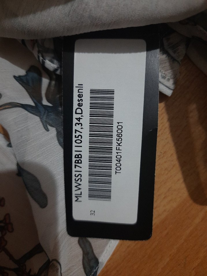 Desenli  Kadın önden bağlamalı bluz - Görsel 4