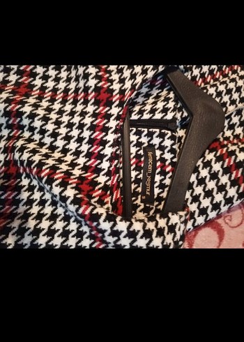 Ekoseli Uzun Kollu Kadın Elbise - Görsel 3