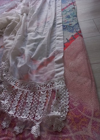 Bohem Beyaz Tül Perde - Görsel 2