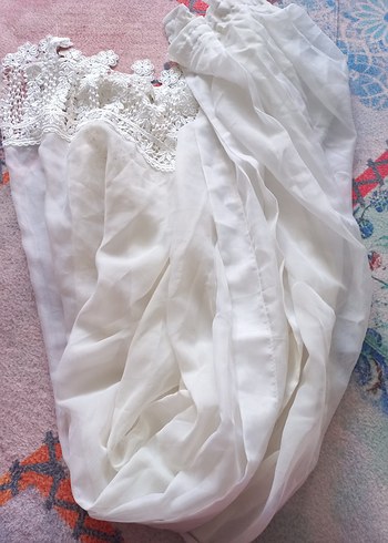 Bohem Beyaz Tül Perde - Görsel 4