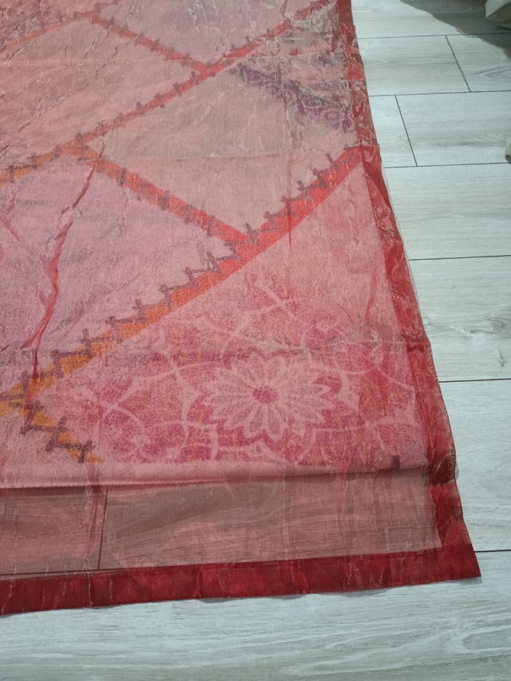 Kırmızı tül perde - Görsel 3