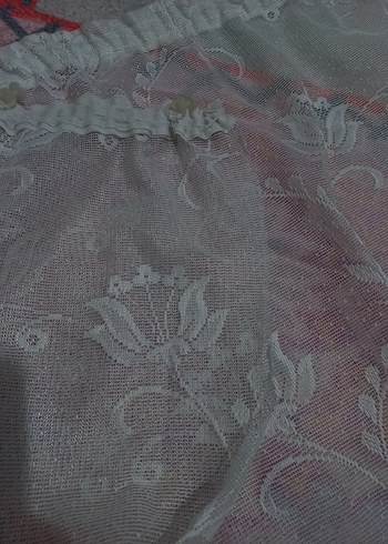 Nakışlı Beyaz Bohem Tül Perde - Görsel 3