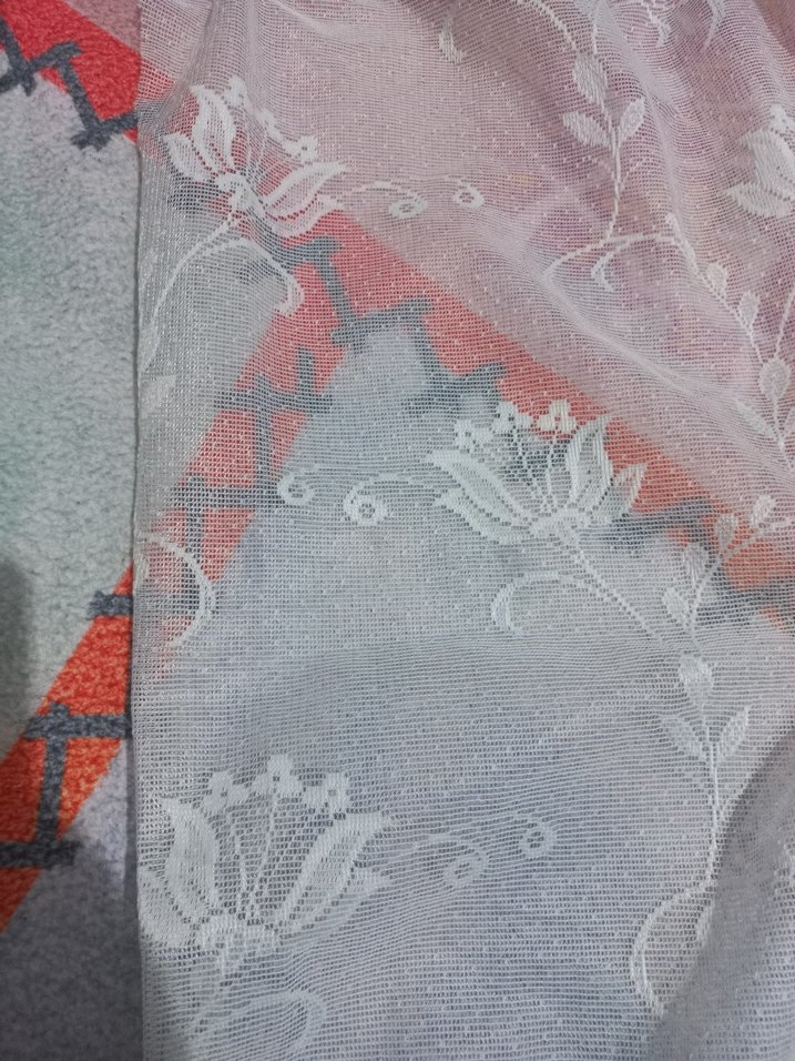 Nakışlı Beyaz Bohem Tül Perde - Görsel 4