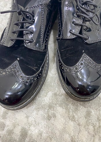 Siyah Rugan Stiletto Topuklu Klasik Goth Ayakkabı - Görsel 10