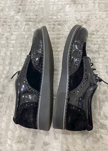 Siyah Rugan Stiletto Topuklu Klasik Goth Ayakkabı - Görsel 5